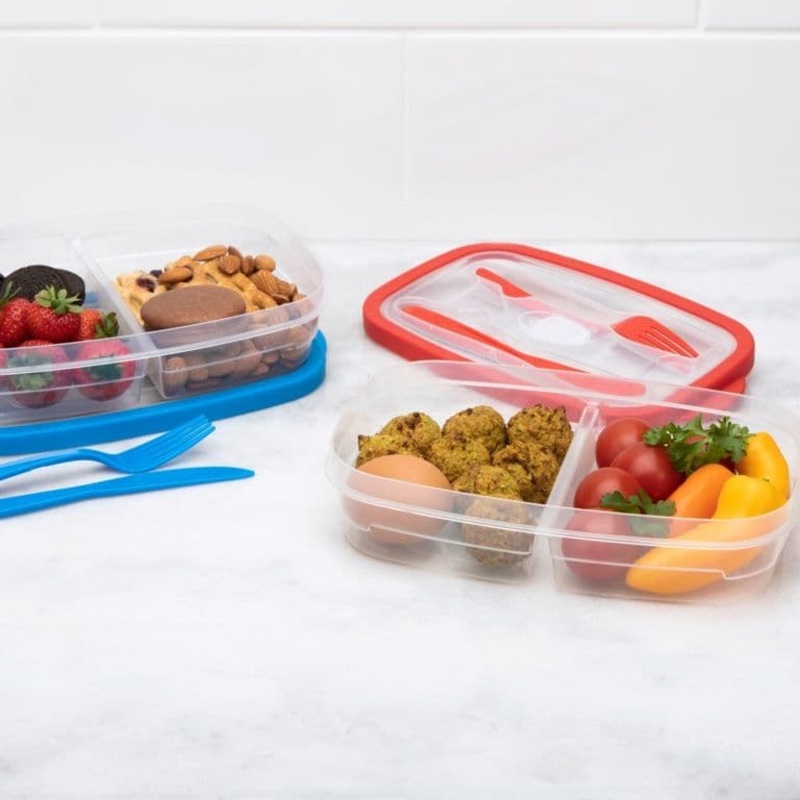 Heat & Eat Lunch Box With Cutlery – Assorted Colours