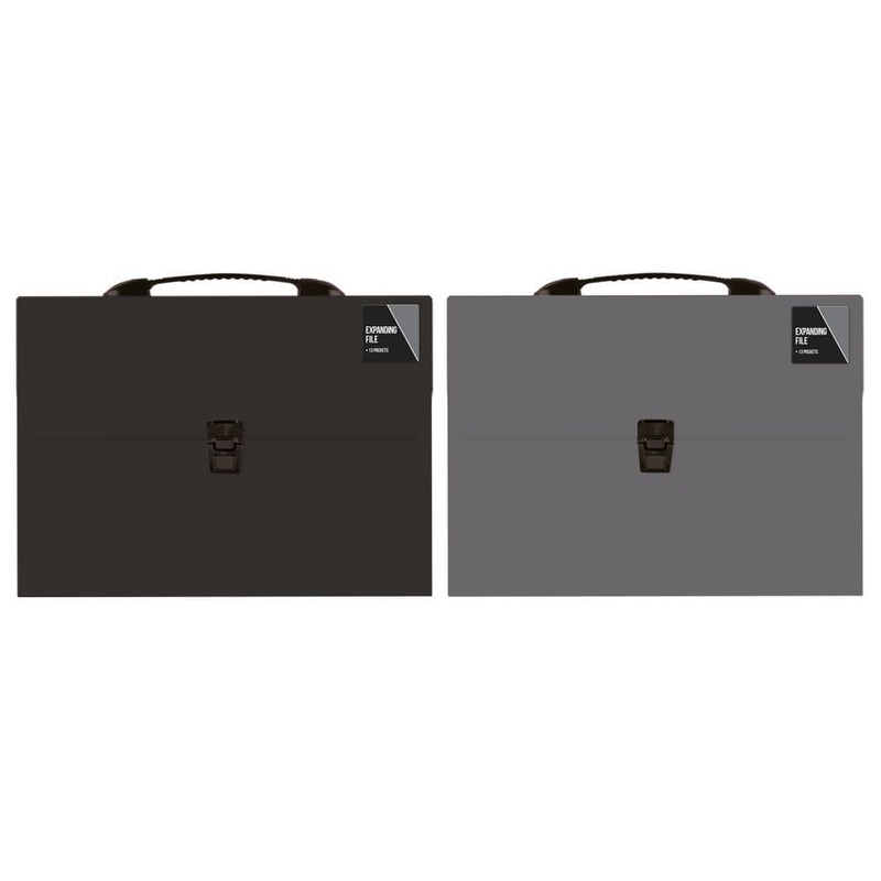 Ig Design 13 Pocket Expanding File – Black/Grey