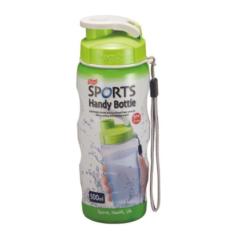 Locknlock Green Sports Handy Bottle with Carry Strap – 500ml