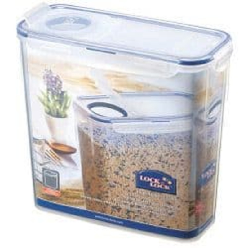 Locknlock Rectangular Storage Container with Flip Top Lid Clear/Blue – 3.4L (237 x 112 x 219mm)