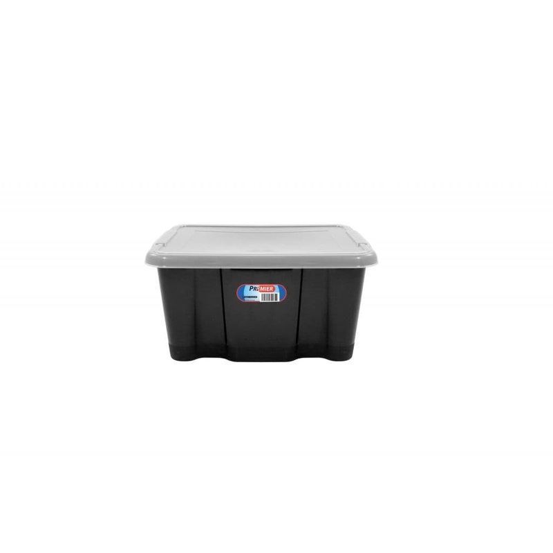 Premier Storage Box Black Base And Clear Lid – 24Lt