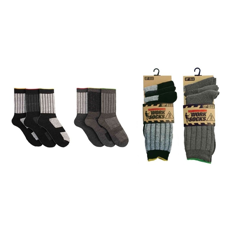 RJM Mens Work Socks – Pack 3, UK 7-11