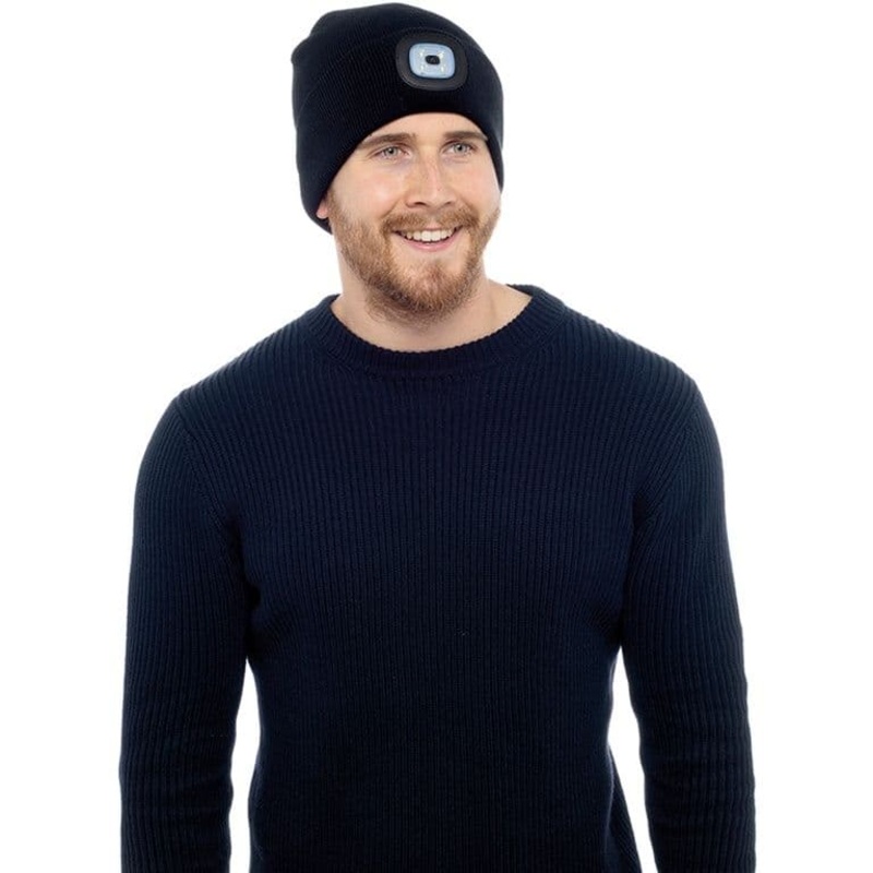 Storm Ridge Adult LED Beanie Hat – Black