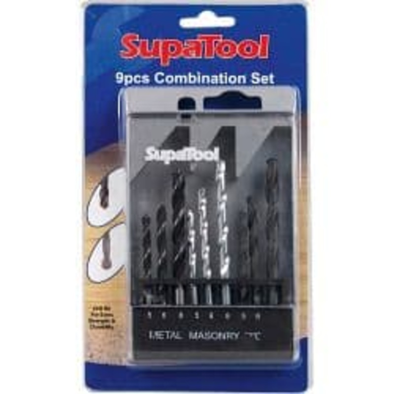 SupaTool Combination Drill Bit Set – 9 Pcs