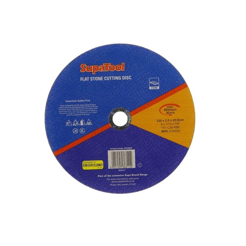 SupaTool Flat Stone Cutting Disc – 230mmx2.5mm