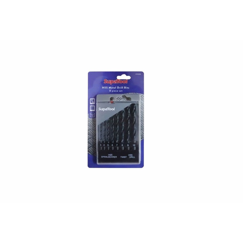SupaTool HSS Metal Drill Bit Set – 8 Pieces