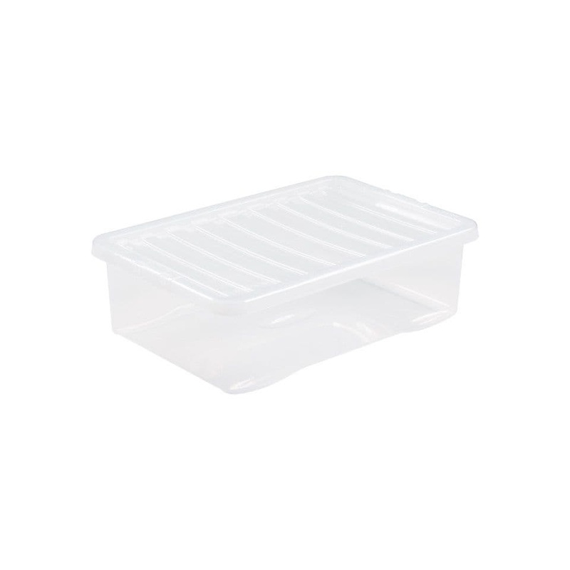 Wham Crystal Clip Lid Underbed Box – 32L Clear