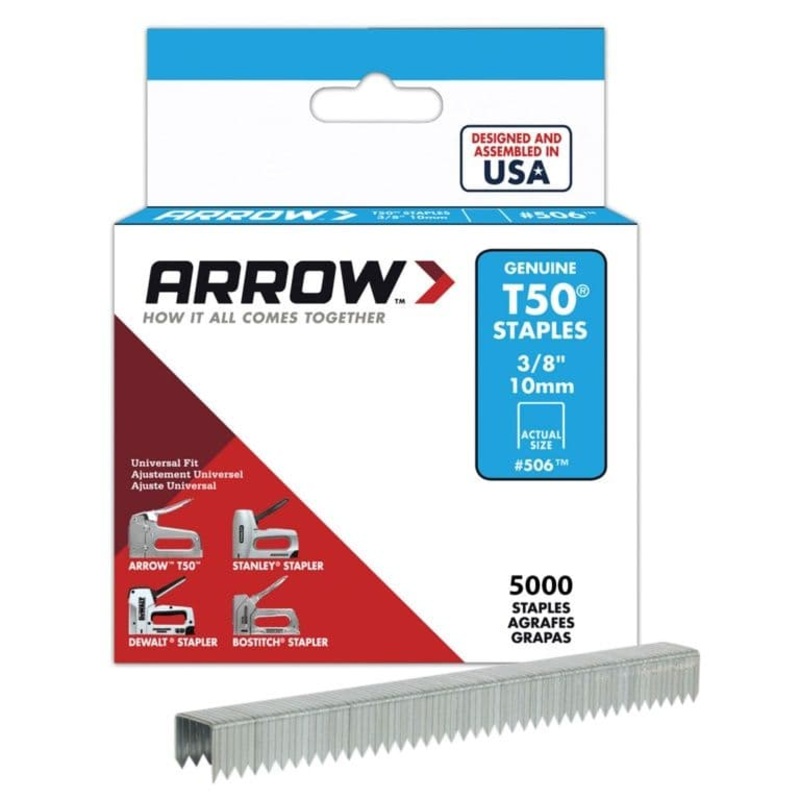Arrow T50 Staples 10mm 3/8 – Box 5000