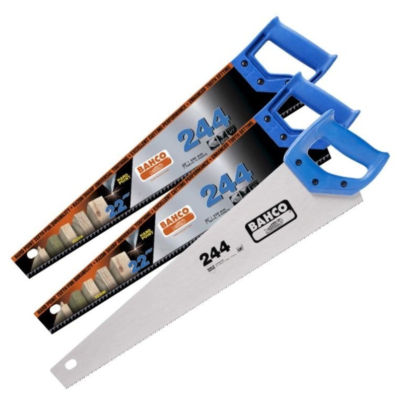 Bahco 2 x 244 22 Hard Point + 1 x 244 22 Fine Cut Handsaws – Multipack