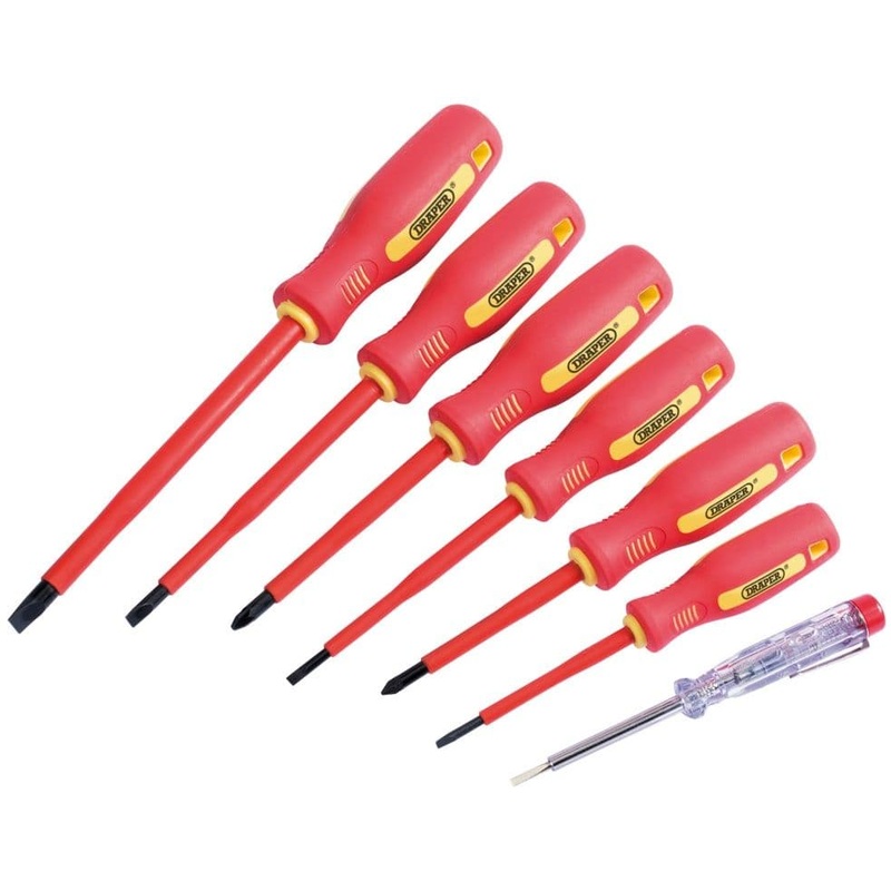 Draper Fully Insulated Screwdriver Set – 7 Piece