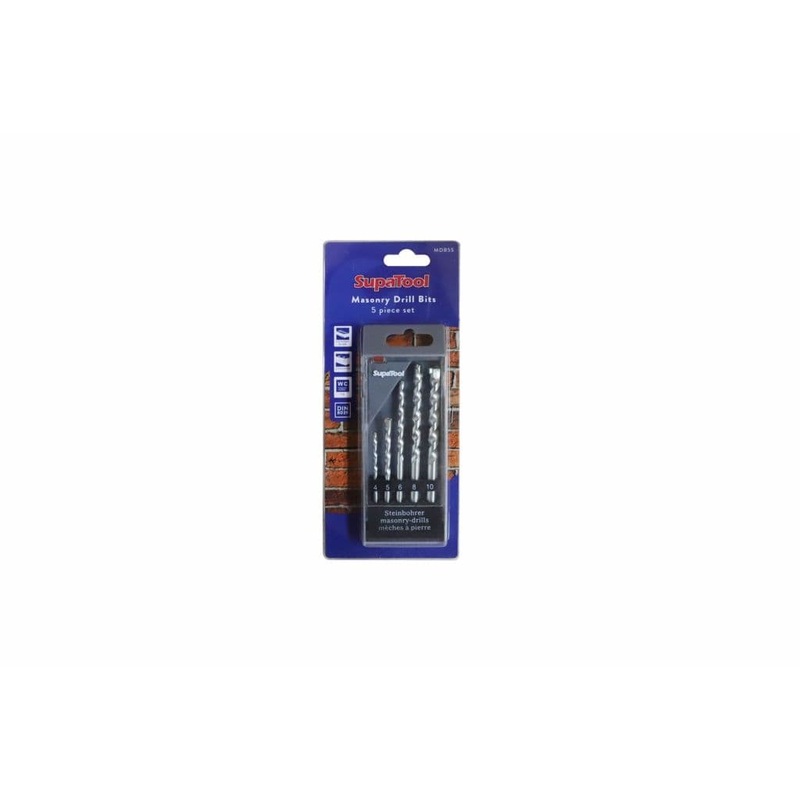 SupaTool Masonry Drill Bits – 5 Piece