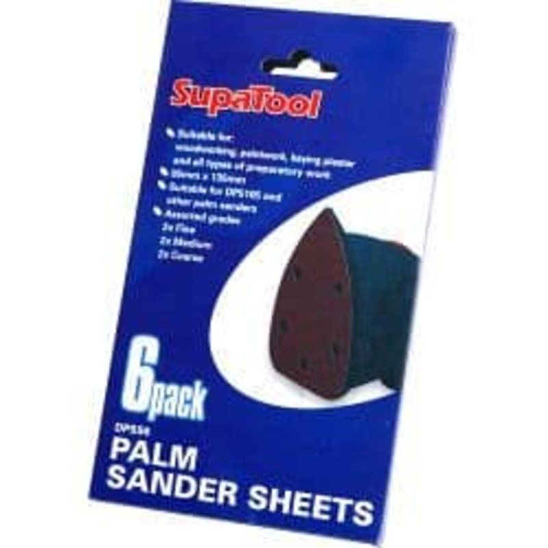 SupaTool Palm Sander Sheets – 6 Piece