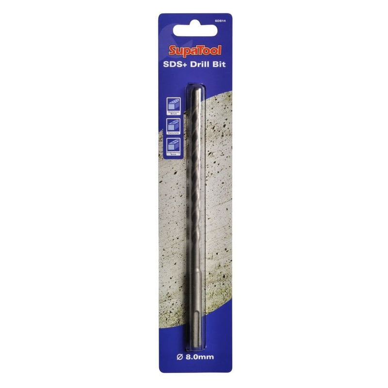 SupaTool Slotted Drill Shaft (SDS) Masonry Drill Bits – 8x210mm