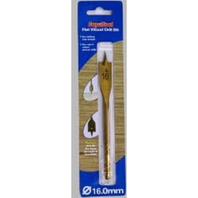 SupaTool Titanium Coated Flat Wood Drill Bits – 16mm