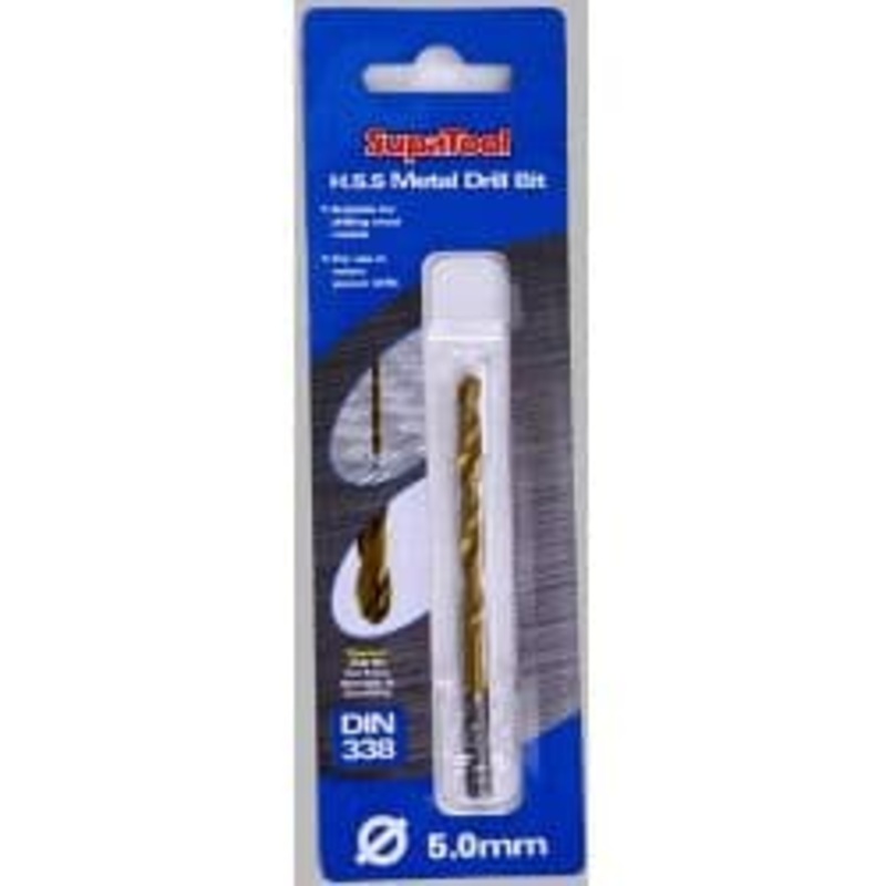SupaTool Titanium Coated HSS Drill Bits – 5x86mm