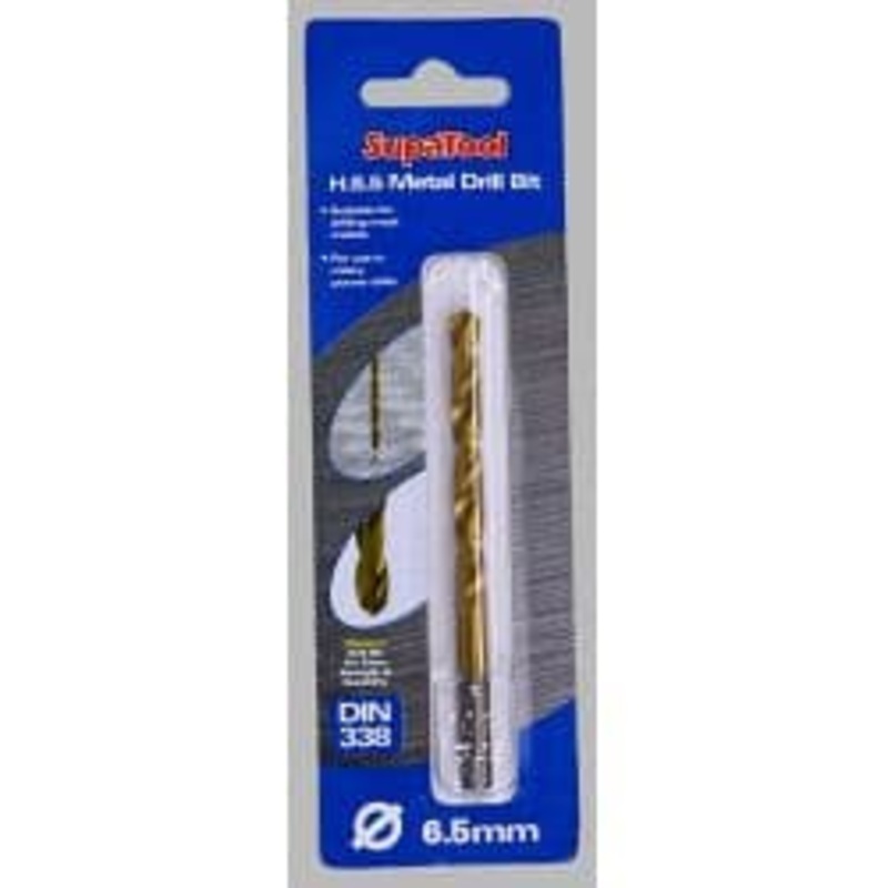 SupaTool Titanium Coated HSS Drill Bits – 6.5x101mm