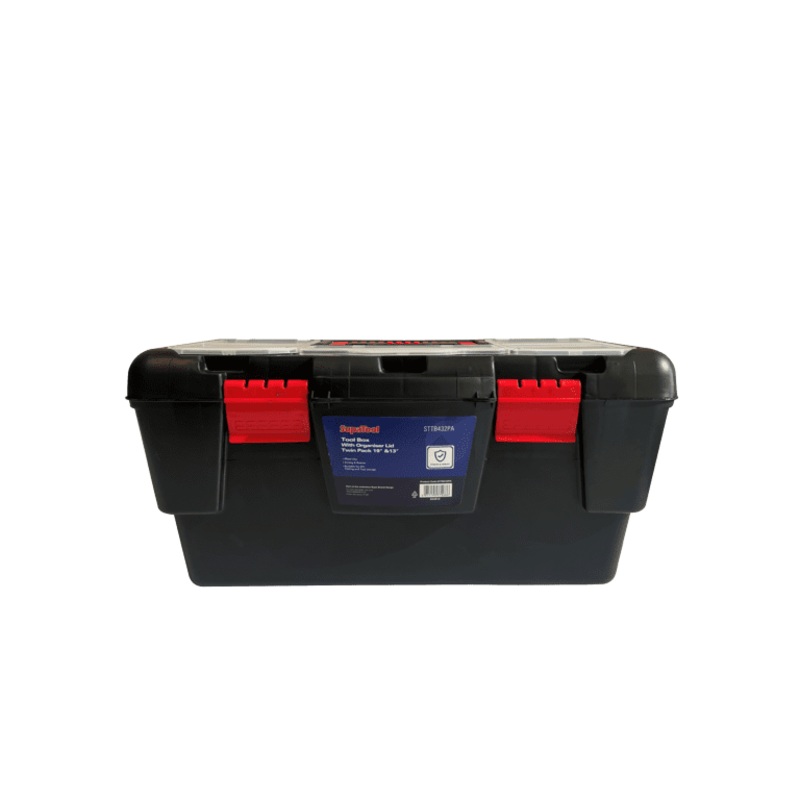 SupaTool Tool Box With Organiser Lid – Twin Pack 13 & 19