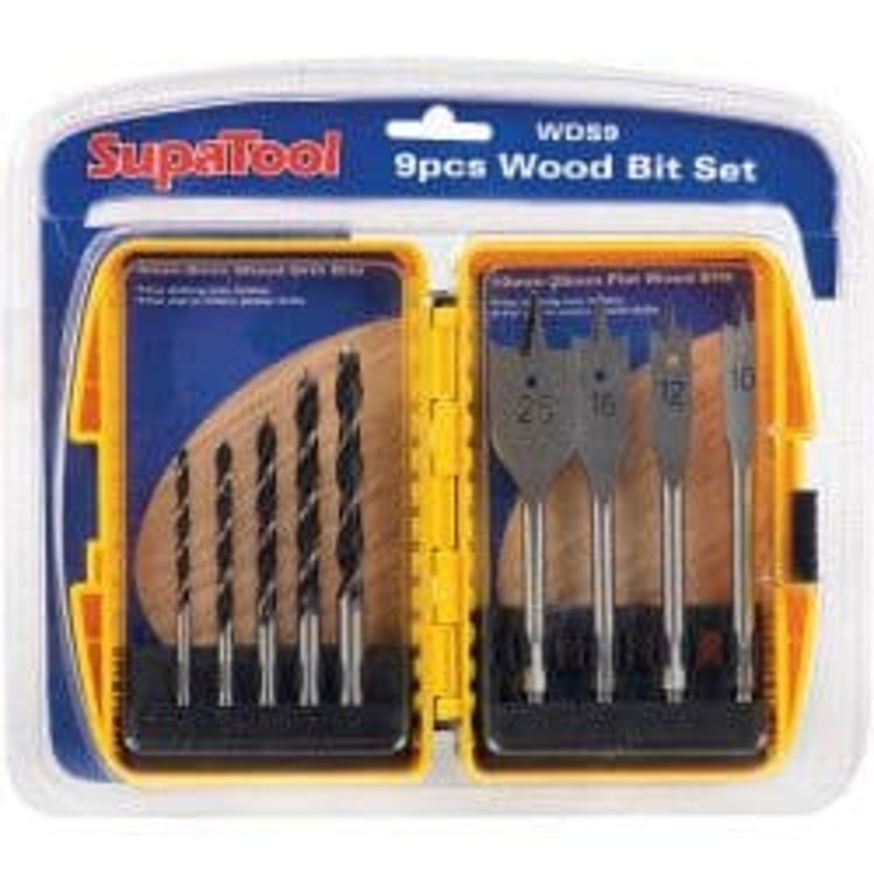 SupaTool Wood Bit Set – 9 Piece