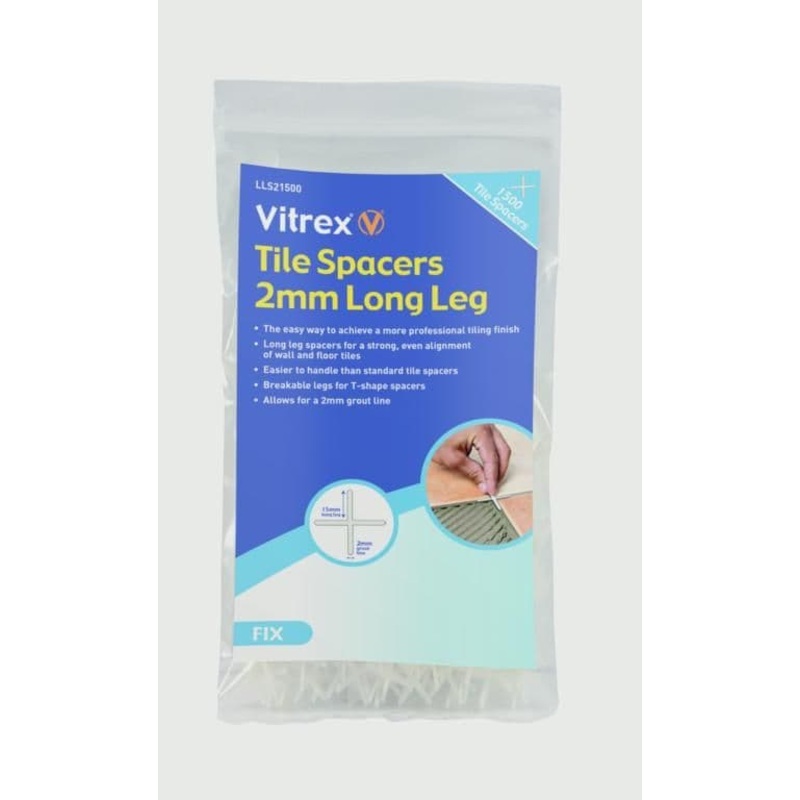 Vitrex Long Leg Tile Spacers – 2×1500