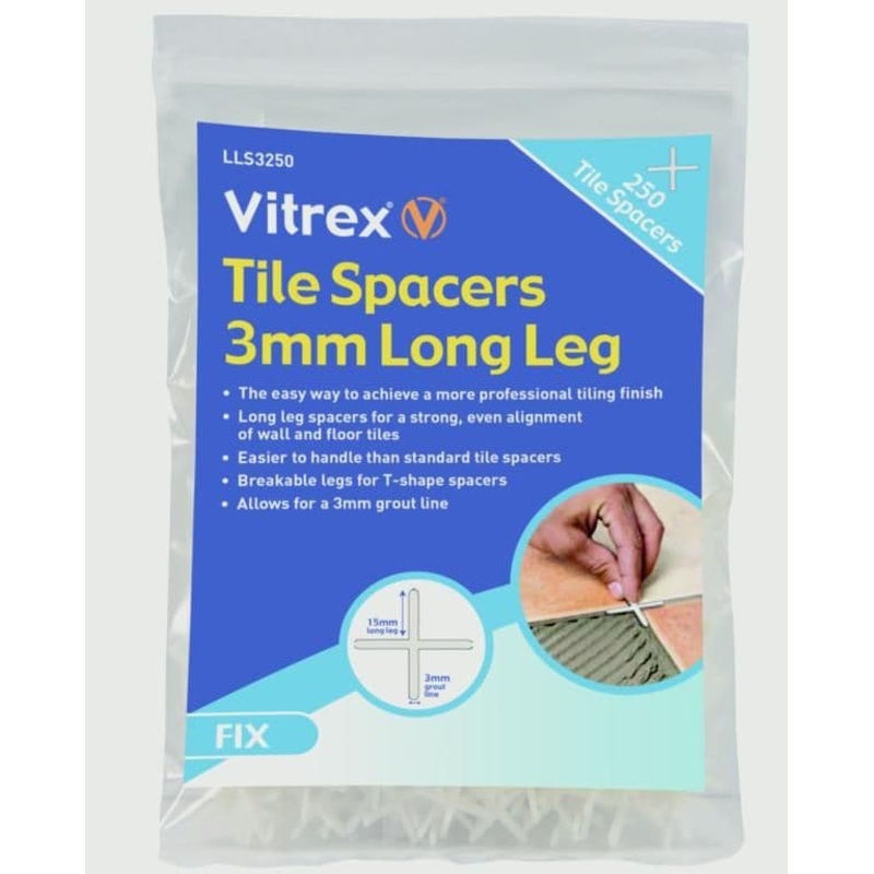 Vitrex Long Leg Tile Spacers – 3×250