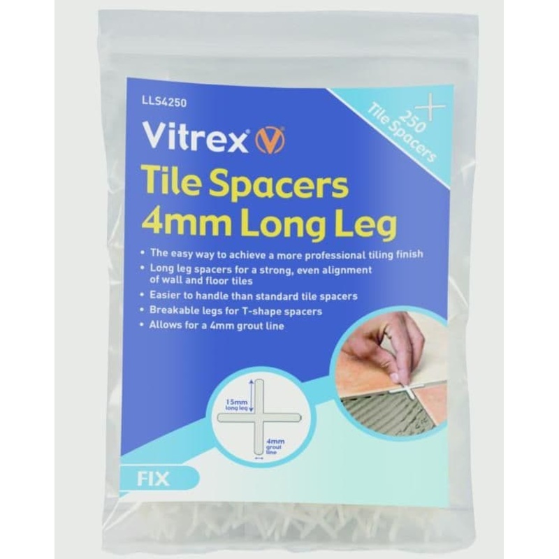 Vitrex Long Leg Tile Spacers – 4×250