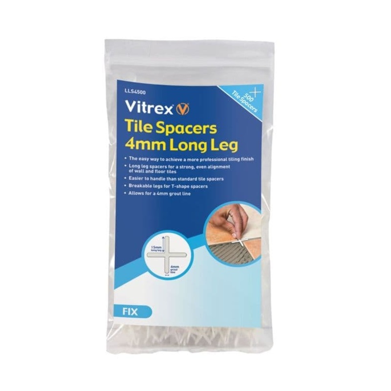 Vitrex Long Leg Tile Spacers – 4×500