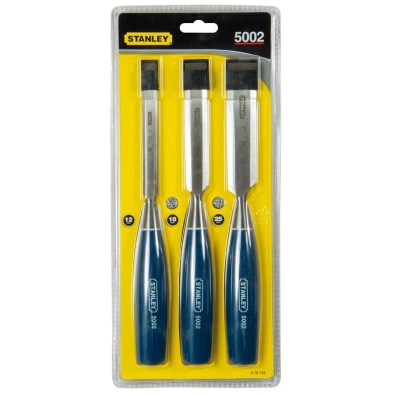 Stanley 5002 Bevel Edge Chisel Set – 3 Piece