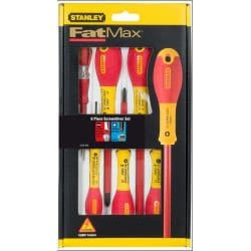 Stanley FatMax Parallel Pozi VDE Screwdriver Set – 6 Piece