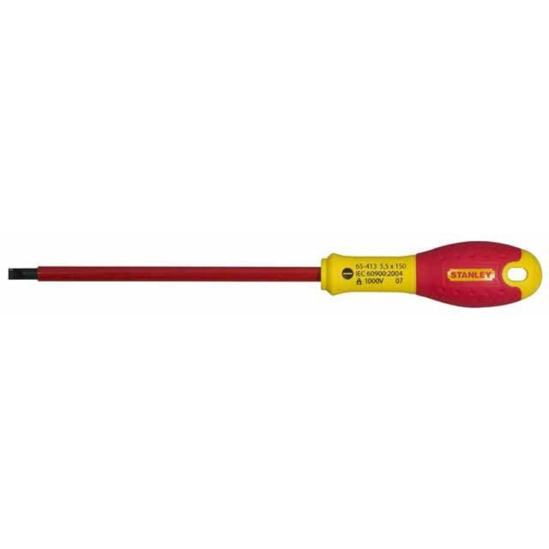 Stanley FatMax Screwdriver Insulated Parallel Packaged – 4mm x 100mm