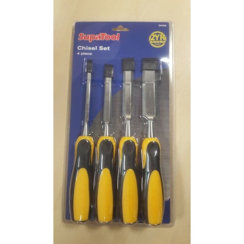 SupaTool Chisel Set With Bi Material Handles – 4 Piece