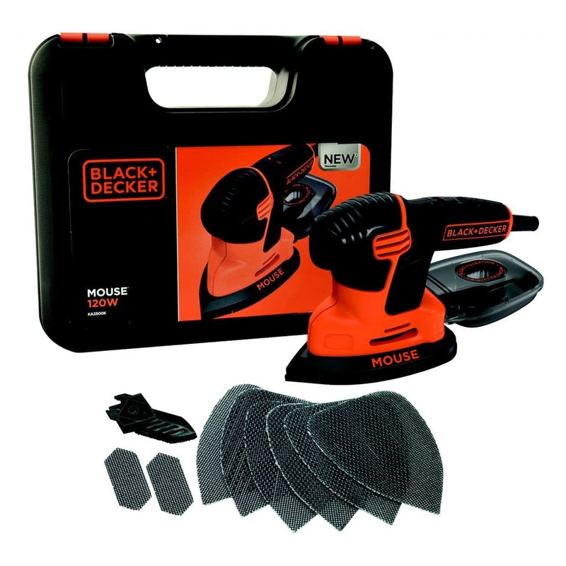 Black & Decker 120W Next Generation Mouse Sander – With Kitbox and 9 Accessories