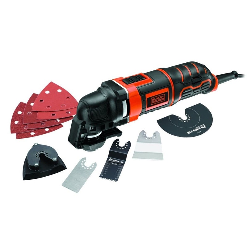 Black & Decker 300W Oscillating Multi Tool with 12 Accessories + Kitbox