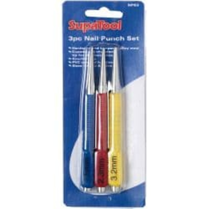SupaTool Nail Punch Set – 3 Piece