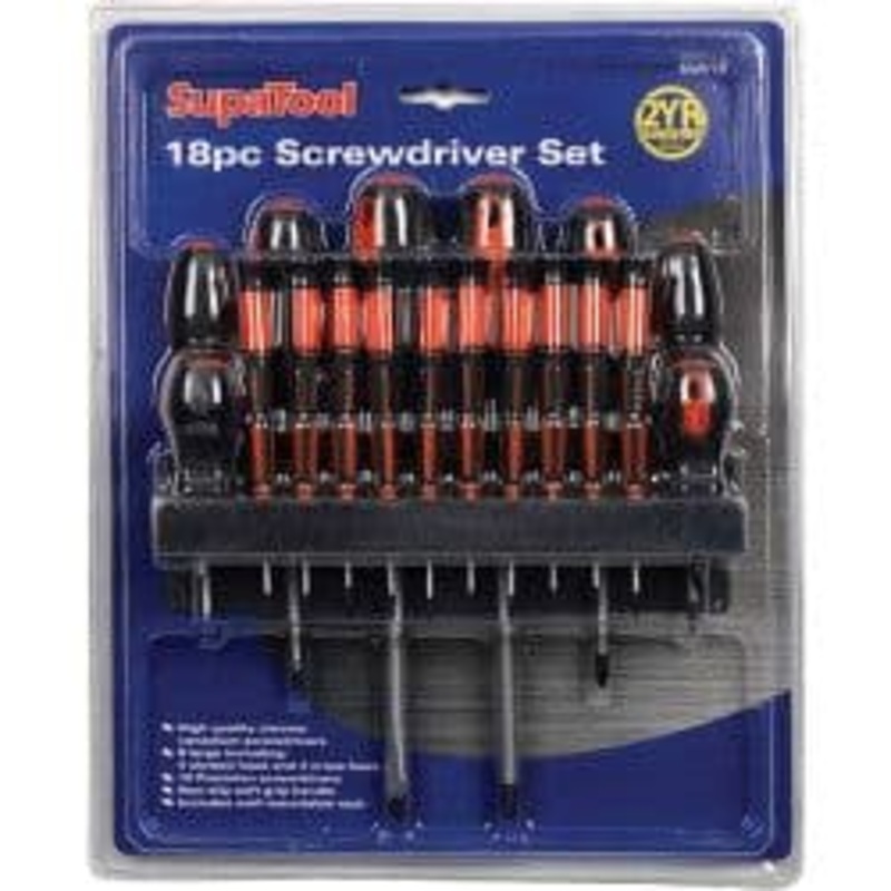 SupaTool Screwdriver Set – 18 Piece