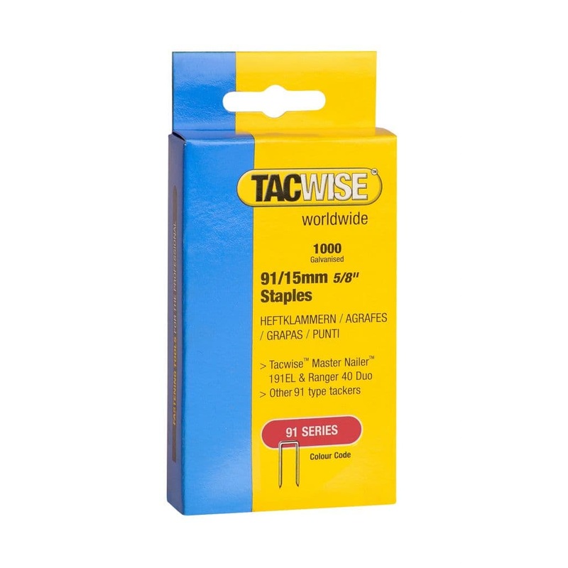 Tacwise Tacker Staples (91) – 15mm