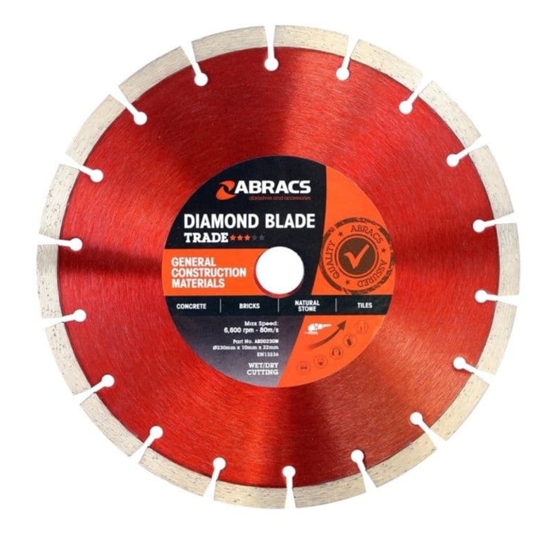 Abracs Trade Diamond Blade 230x10x22 – 230mm x 10mm x 22.23mm TRADE General Construction Materials Diamond Blade