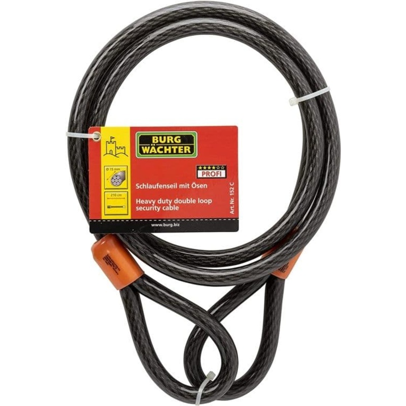 Burg-Wchter Braided Steel Cable – 2.1m x 15mm
