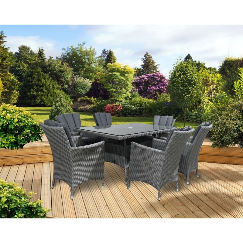 Pagoda Sicily Rectangular Dining Set – 7 Piece