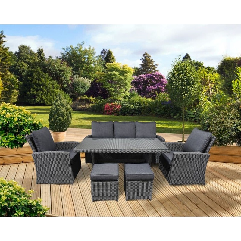 Pagoda Sicily Sofa Dining Set – 6 Piece