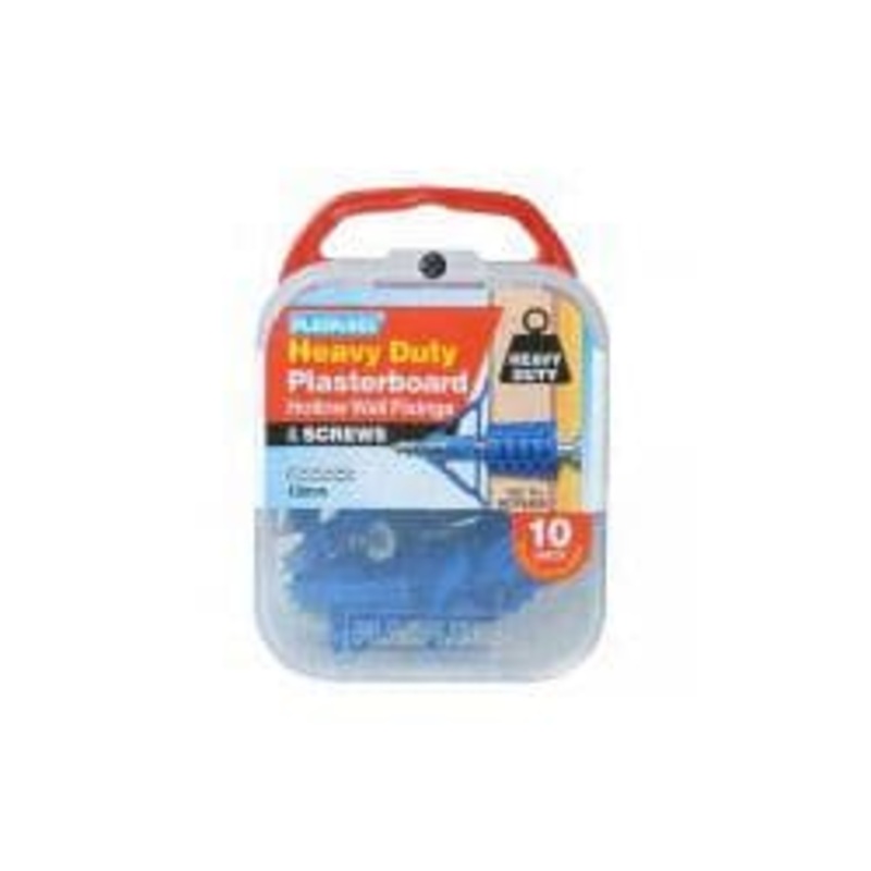 Plasplugs HD Plasterboard Fixings & Screws – 10 Pack