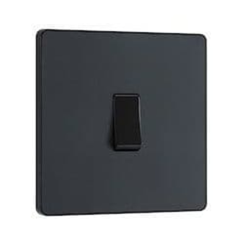 BG 20a 16ax 1G 2 Way Plastic Rocker Switch – Matt Grey