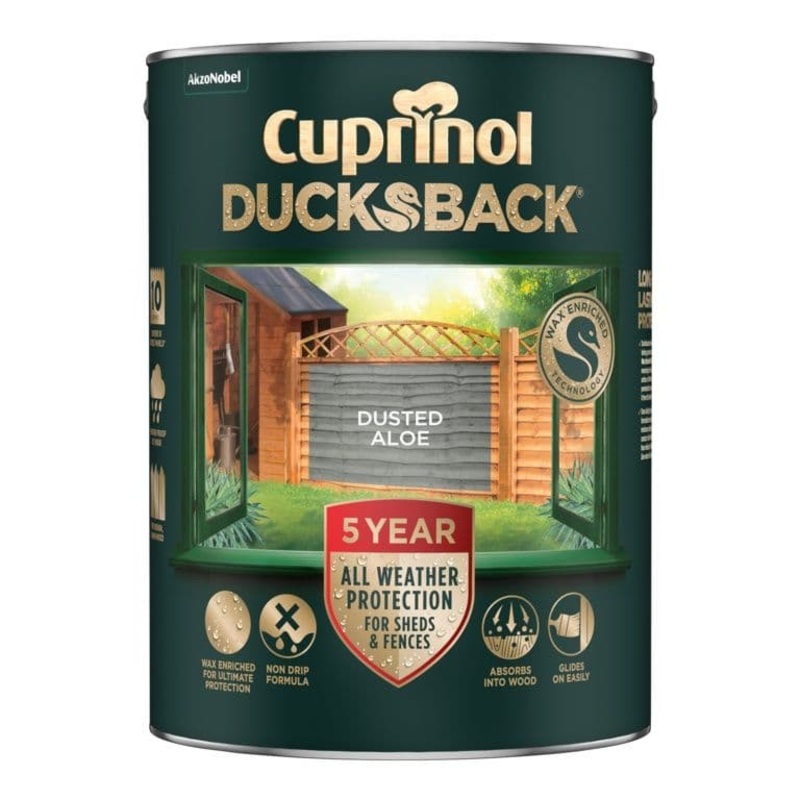 Cuprinol Ducksback 5L – Dusted Aloe