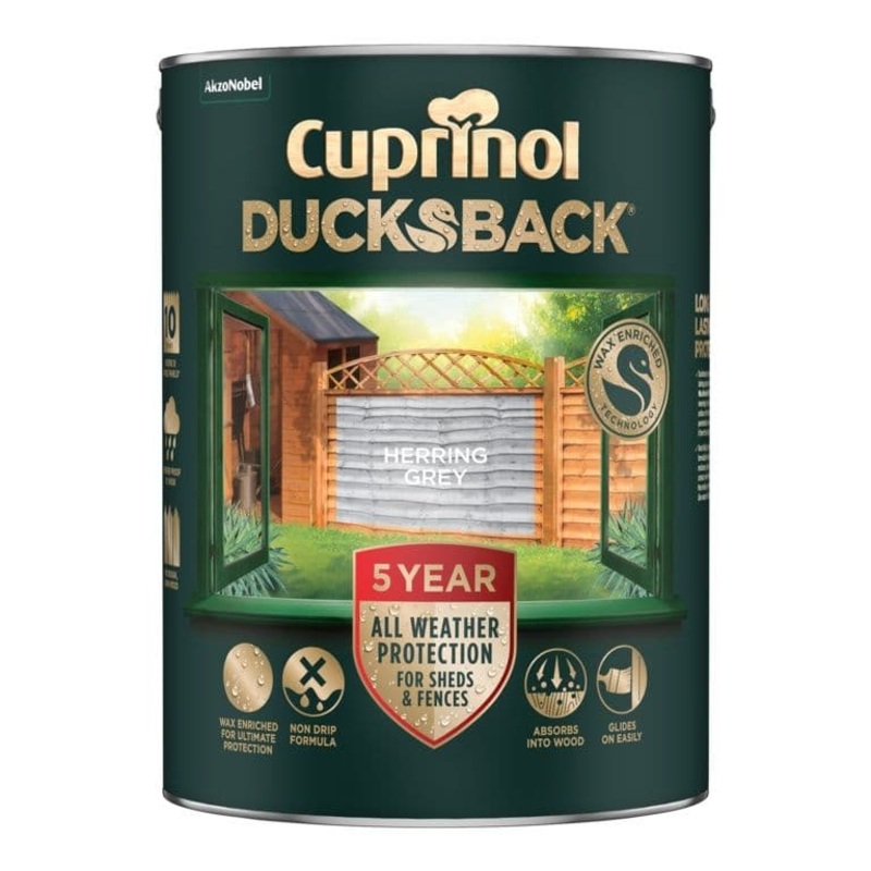 Cuprinol Ducksback 5L – Herring Grey