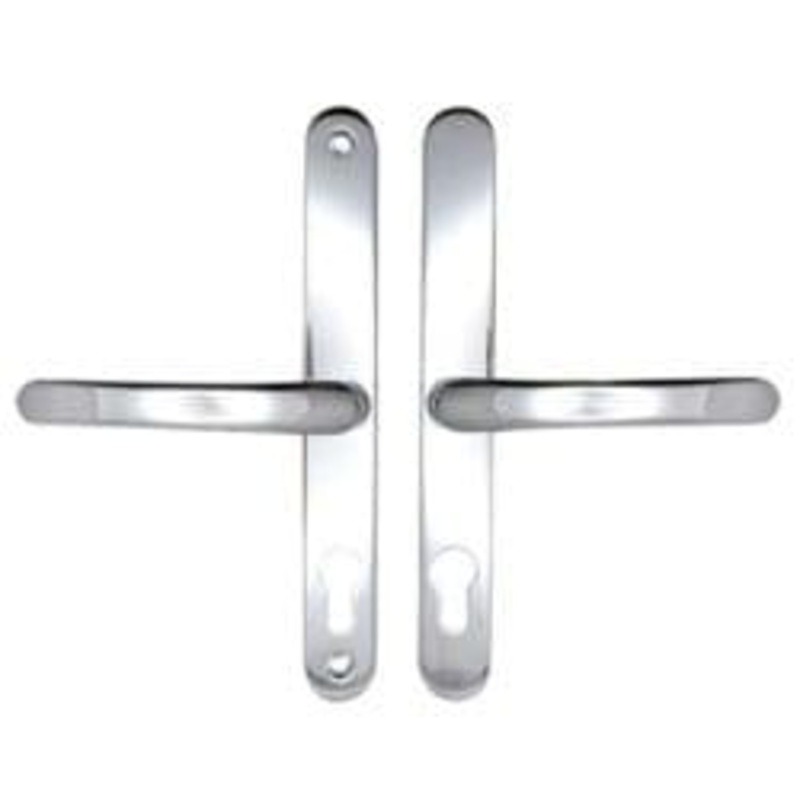 Securit Upvc Sprung Door Handle 68 PZ (Pair) – 215mm Polished Chrome