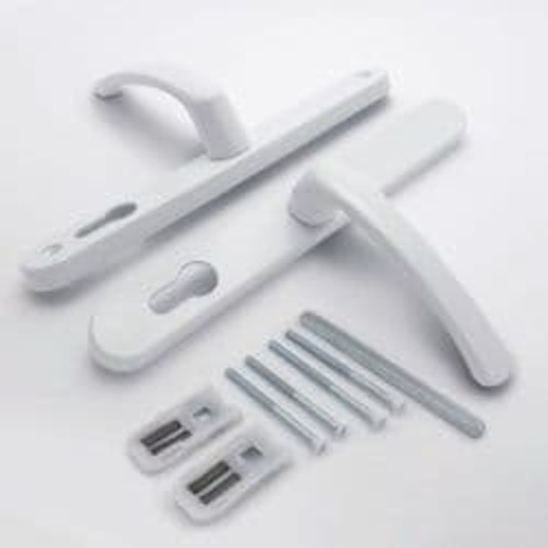 Securit Upvc Sprung Door Handle 68 PZ (Pair) – 215mm White