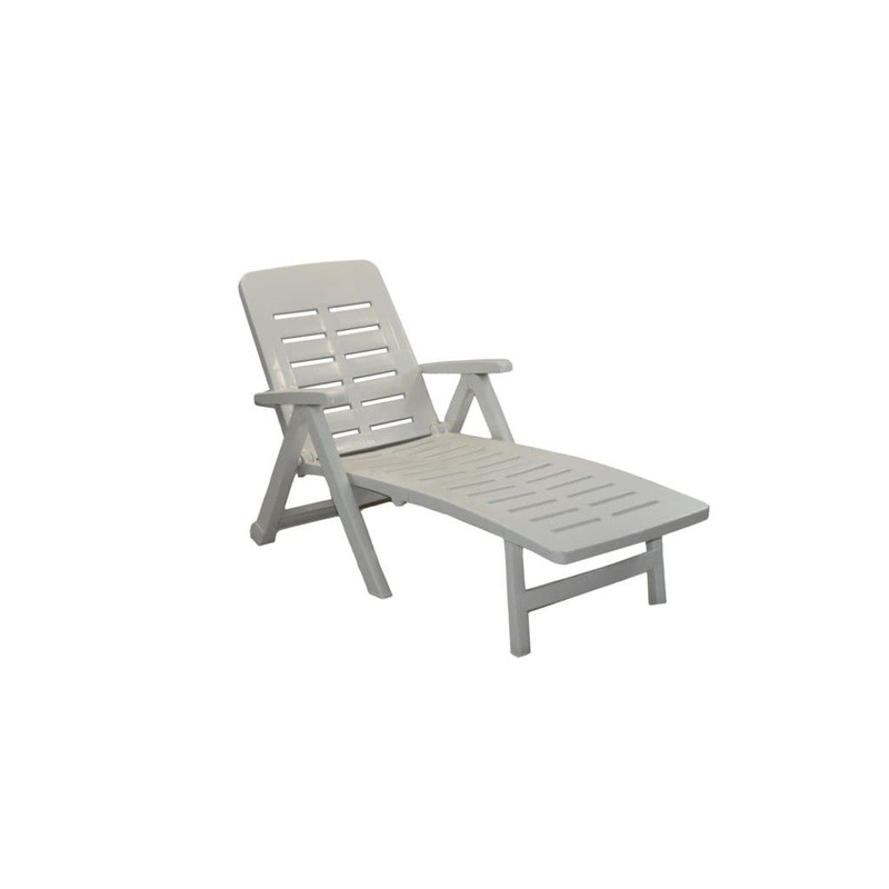 SupaGarden Plastic Lounger – White