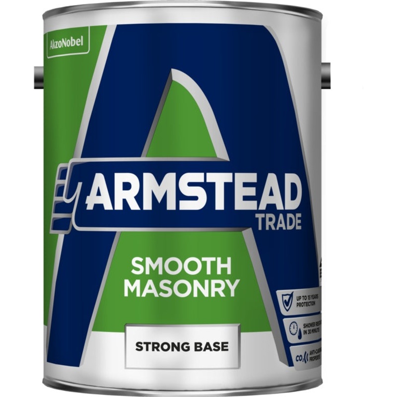 Armstead Trade Smooth Masonry Paint 5L – Strong Base