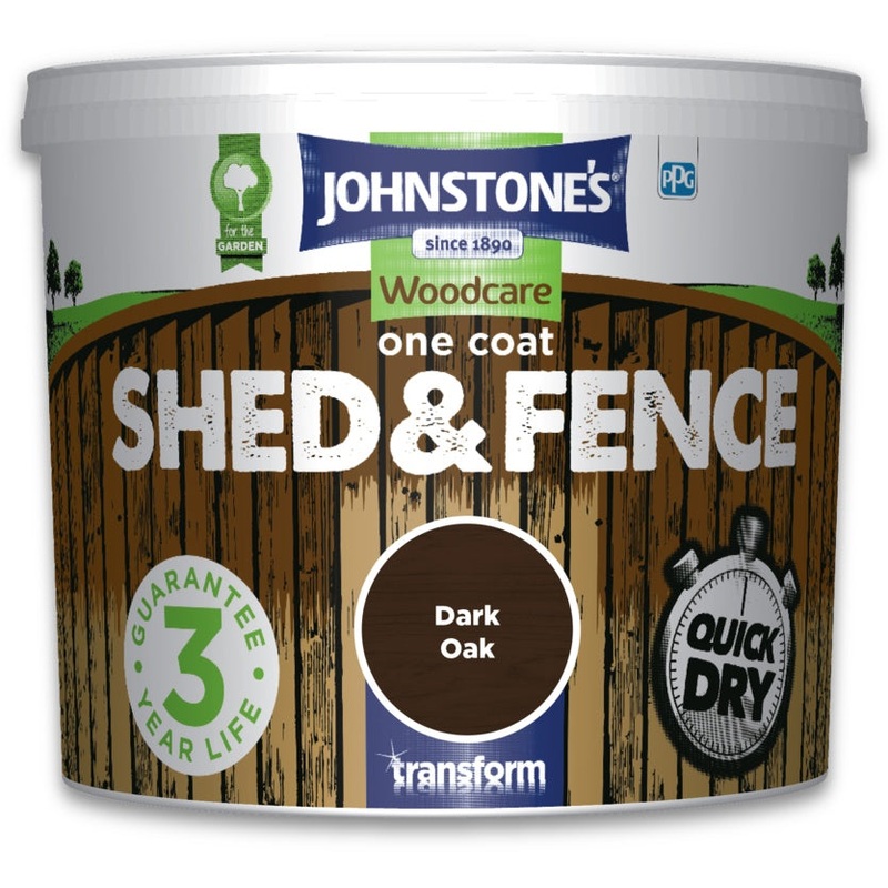 Johnstone’s One Coat Shed And Fence 5L – Dark Oak