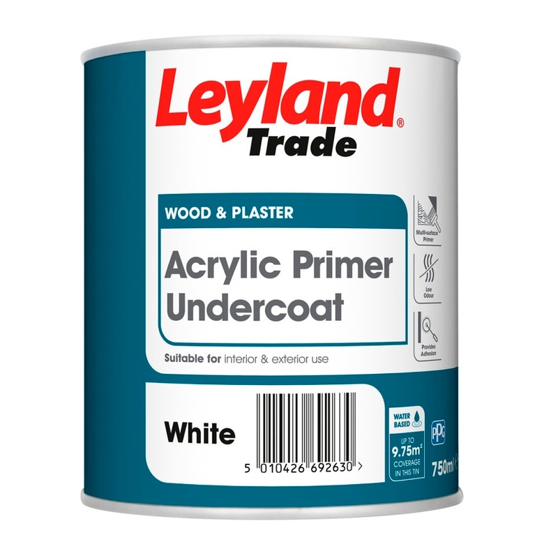 Leyland Trade Acrylic Primer Undercoat – 750ml
