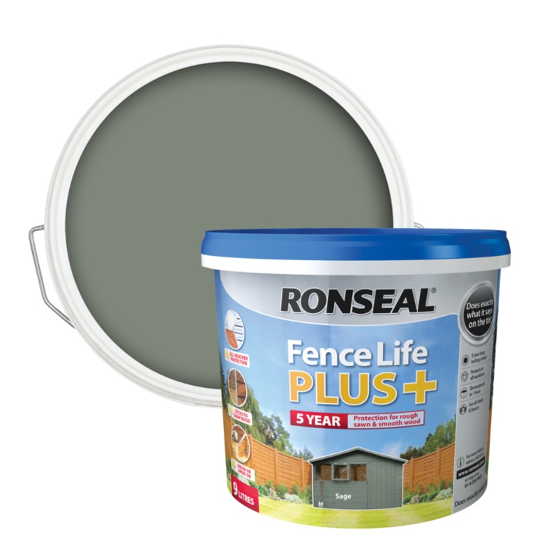 Ronseal Fence Life Plus 9L – Sage